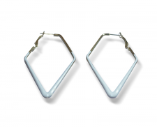 ARETES ROMBO BLANCO