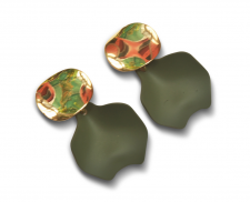 aretes fantasia mancha verde