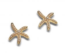 Aretes fantasía estrella de mar canela