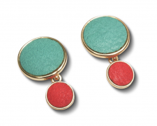 aretes fantasia circulos verde