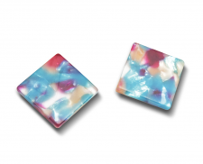 aretes fantasia cuadrado colores 