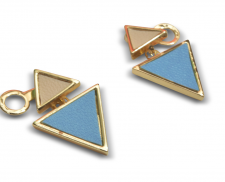 aretes fantasia triangulo azul