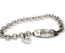 Pulsera de acero inoxidable te quiero mama 