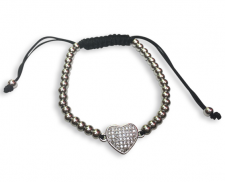 PULSERA DE CORAZÓN DE ACERO INOXIDABLE