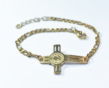 PULSERA CRUZ DORADA