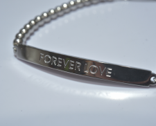 Pulsera de acero inoxidable forever love 
