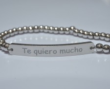 Pulsera de acero inoxidable te quiero mucho