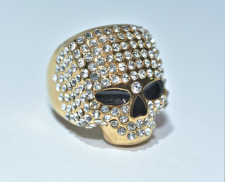 Anillo calavera dorado