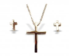 COLLAR CRUZ CON ARETES 